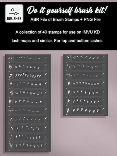 40+ Lash Stamp Brushes for KD